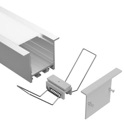 Task LED Channel160 White End Cap No Cable Holes