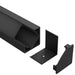 Task LED Chan170 Black End Cap With Cable Hole