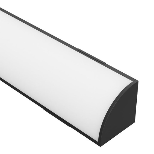 Task Chan200 Black Corner Mounted Opal Curved Lens