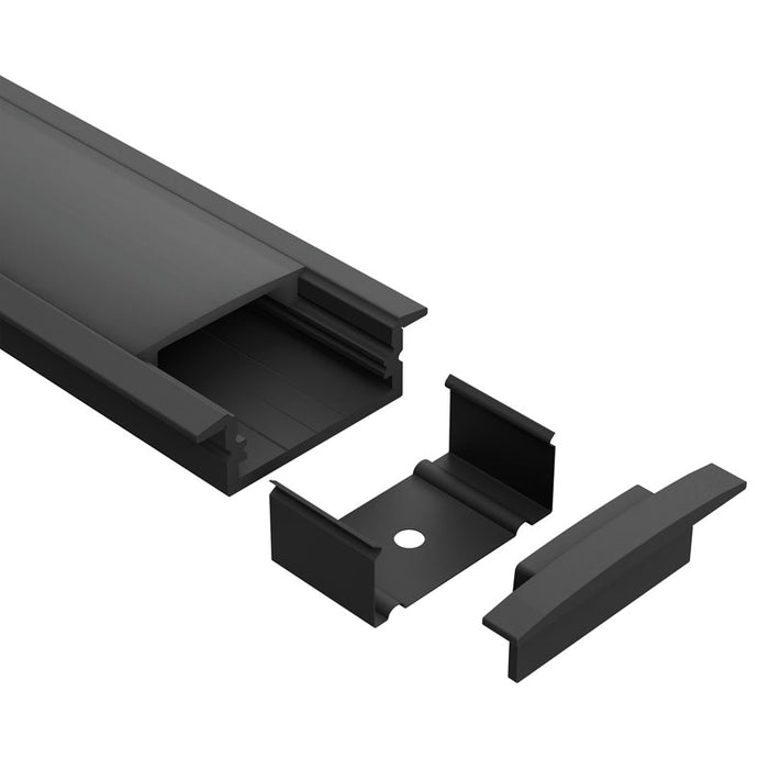 Task LED Chan250 Black End Cap No Cable Holes