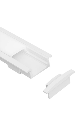 Task LED Channel250 White End Cap No Cable Holes