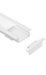 Task LED Channel250 White End Cap With Cable Holes