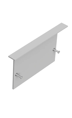 Task Profile 280 End Caps With Cable Holes Silver