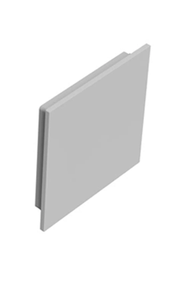 Task Profile 370 End Caps Without Cable Holes Silver