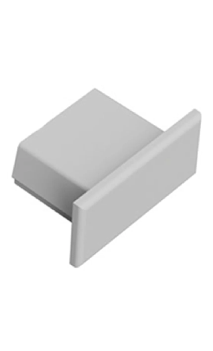 Task Profile 450 End Caps With Cable Holes Silver