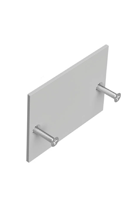 Task Profile 590 End Caps With Cable Holes Silver
