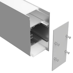 Task Profile 610 End Caps Without Cable Holes Silver