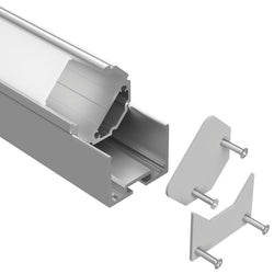 Task Profile 750 End Caps With Cable Holes Silver