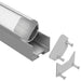 Task Profile 750 End Caps With Cable Holes Silver