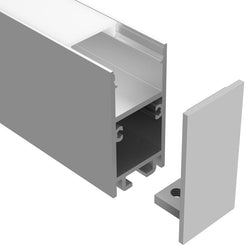 Task LED Channel770 Silver End Cap Screwless