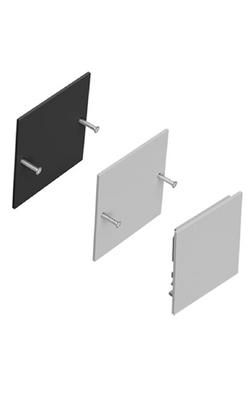 Task LED Channel820 Black End Cap No Cable Holes