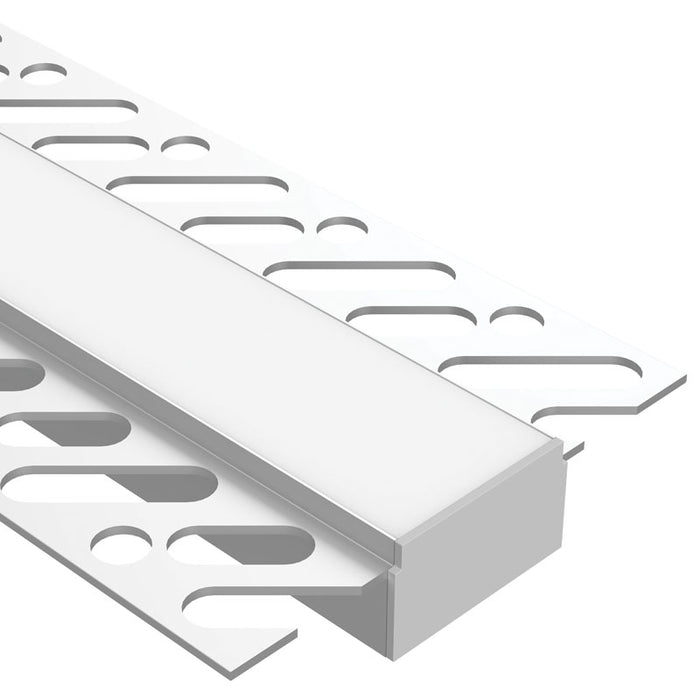 Task Profile 800 Recess Plaster Mount With Opal Lens Silver