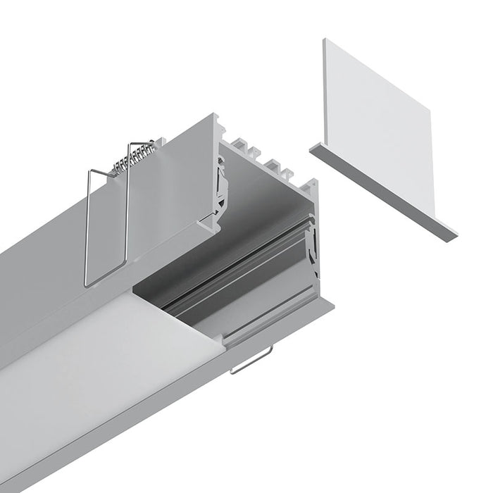 Task LED Channel890 End Cap Silver With Cable Holes