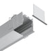 Task LED Channel890 End Cap Silver With Cable Holes