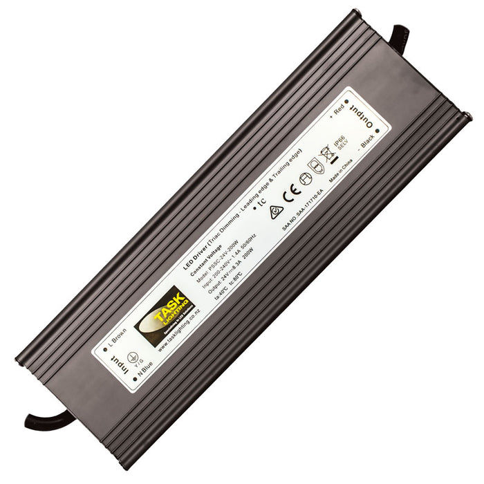 Task LED Driver 200W 24VDC Constant Voltage Dim IP66