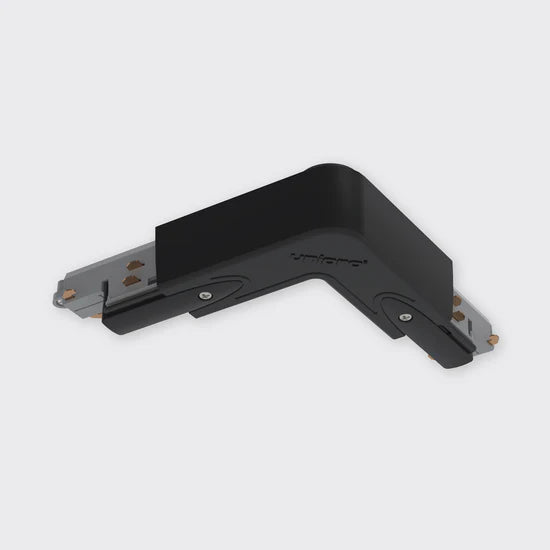 Bright Light 3-Circuit Track Adjustable L-Corner Connector Black