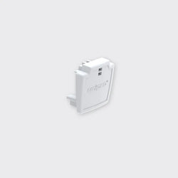 Bright Light 3-Circuit Dali Track End Cap White