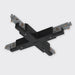 Bright Light 3-Circuit Dali Track X-Angle Connector Black