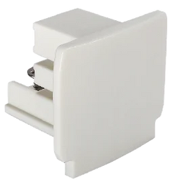 Bright Light 3-Circuit Track End Cap White