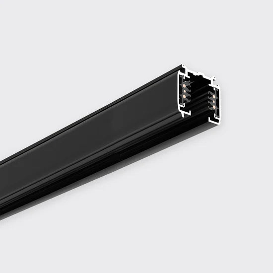 Bright Light 3-Circuit Recessed Track 2M Black