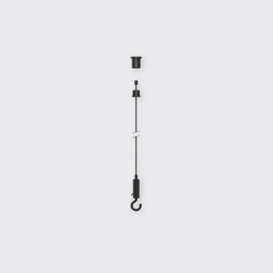 Bright Light Track Adjustable Suspension Kit With Hook Black 4M