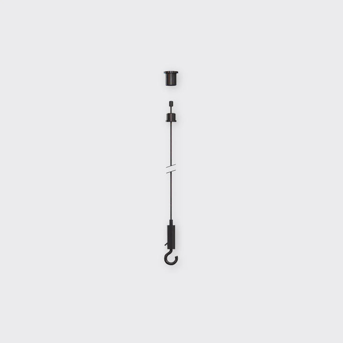 Bright Light Track Adjustable Suspension Kit With Hook Black 4M