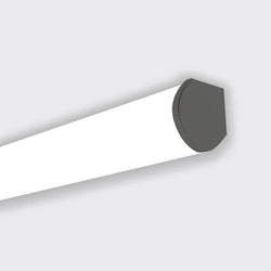Bright Light Baseline 03 Profile Curved Frosted Acrylic Diffuser 2M Black