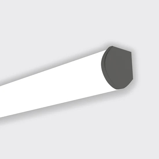 Bright Light Baseline 03 Profile Curved Frosted Acrylic Diffuser 2M Black