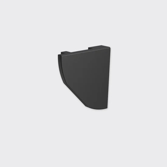 Bright Light Baseline 05 Profile End Cap Black 2 X Pack