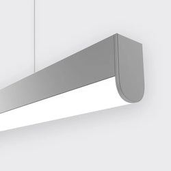 Bright Light Baseline 06 Profile Curved Frosted Acrylic Diffuser 2M Anodised