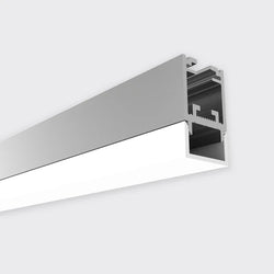 Bright Light Baseline 07 Profile Rec Frosted Acrylic Diffuser 2M Anodised