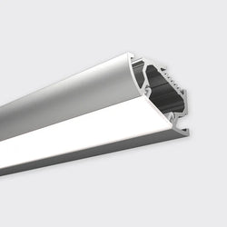 Bright Light Baseline 08 Profile Rolled Opal Diffuser 4M Anodised