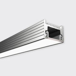 Bright Light Lowline 01 Profile Rolled Opal Diffuser 4M Anodised