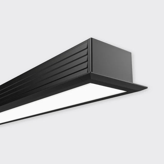 Bright Light Lowline 02 Profile Rolled Opal Diffuser 4M Black
