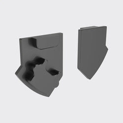 Bright Light Lowline 03 End Cap Black 2 X Pack