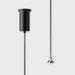 Bright Light Suspension Wire 4M Black Barrel Base