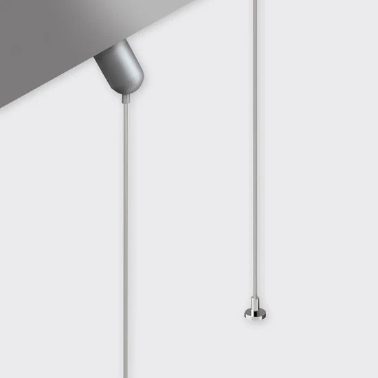 Bright Light Angled Suspension Wire Barrel Base 4M Anodised