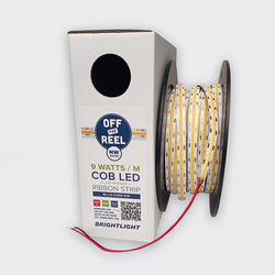 Bright Light 9W 24V Cob Led Ribbon - Retail Box 30 Metre 4000K Indoor Use Only