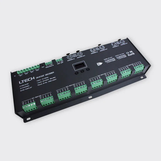 Bright Light 32 X 3A DMX Decoder Rj45 Xl-3 Or Xl-5 Input