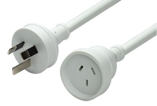 CDY DYNAMIX 10M White 240v 10A Standard DutyPower Extension Lead