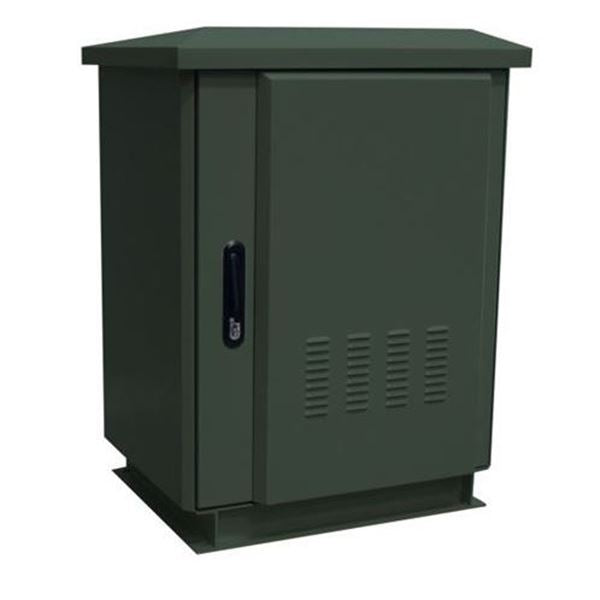 CDL Dynamix 18RU Outdoor Freestanding Cabinet. (800 X 800 X 18U) - Forrest Green
