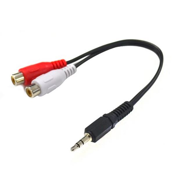 CDL Dynamix Audio Cable 200mm Stereo 3.5mm Male to 2 RCA Female Cable