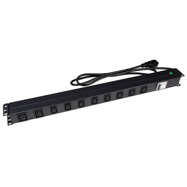 CDL Dynamix 10 Outlet Vertical Power Rail with 6KA C-Curve Circuit Breaker