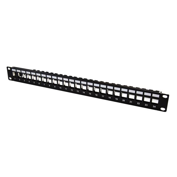 CDL Dynamix Patch Panel 1RU 19inch Unloaded 24port UTP Keystone Inserts