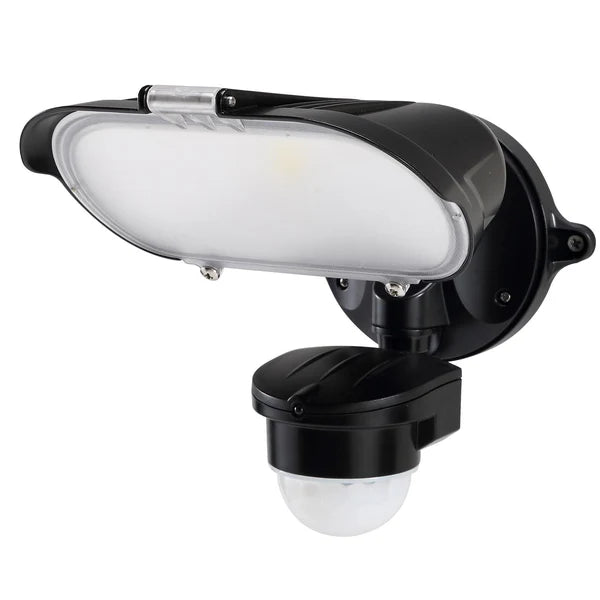 CDY Housewatch LED PIR Floodlight 40W Single 240deg Wall Mount IP54 Black