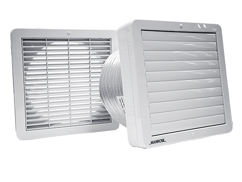 Manrose 230mm WALL FAN KIT XPS230A 152 l/s AUTO- Simx