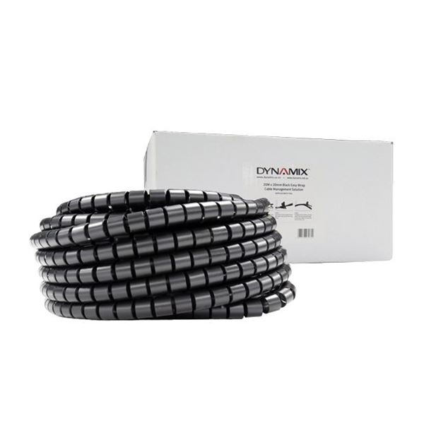CDY DYNAMIX 20mx20mm Easy Wrap - CableManagement Solution, Bulk