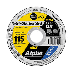 Trucut Sheffield 115 x 1.6mm Cutting Disc Stainless Gold Series II
