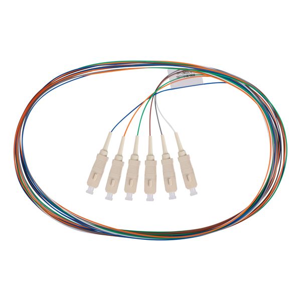 CDY Dynamix OM3 2mt Fibre Pigtail MM 6 Pack Colour Coded SC