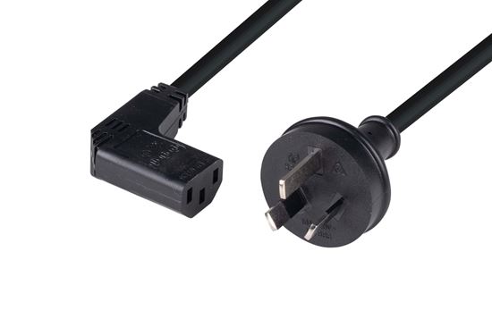 CDL Dynamix Power Cord 5m 1mm 3pin Plug to Right Angled IEC Female Black